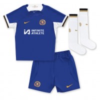 Camisa de time de futebol Chelsea Axel Disasi #2 Replicas 1º Equipamento Infantil 2023-24 Manga Curta (+ Calças curtas)
